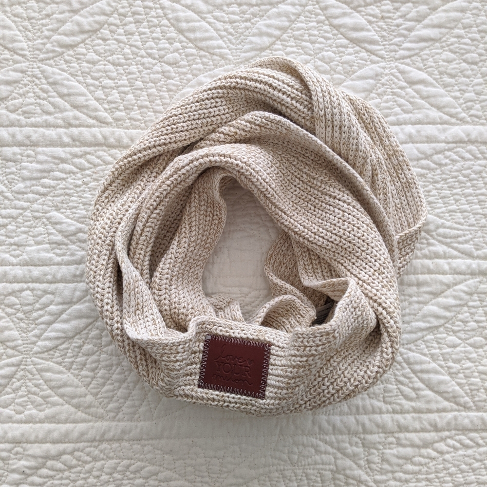 Love Your Melon Khaki Speckled Infinity Scarf